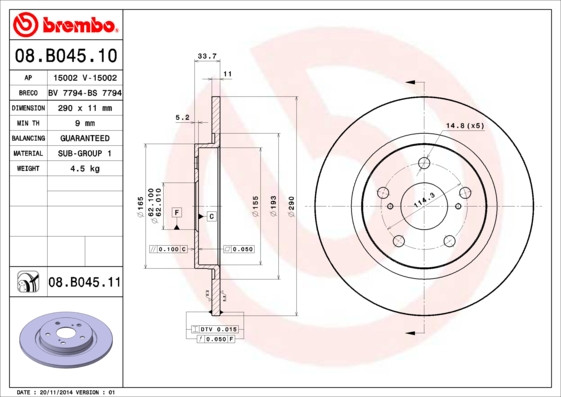 BREMBO Bremsscheibe