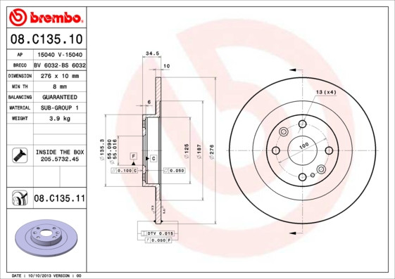 BREMBO Bremsscheibe