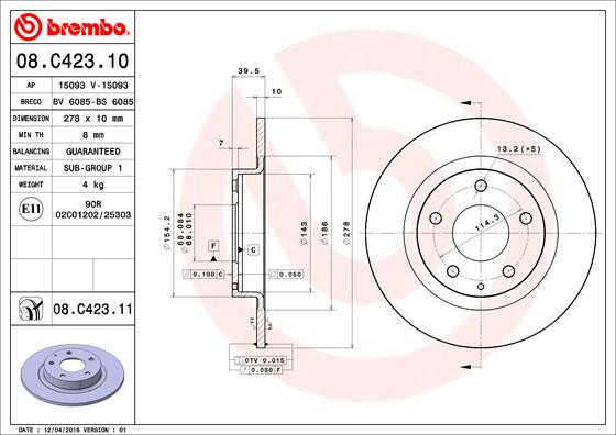 BREMBO Bremsscheibe