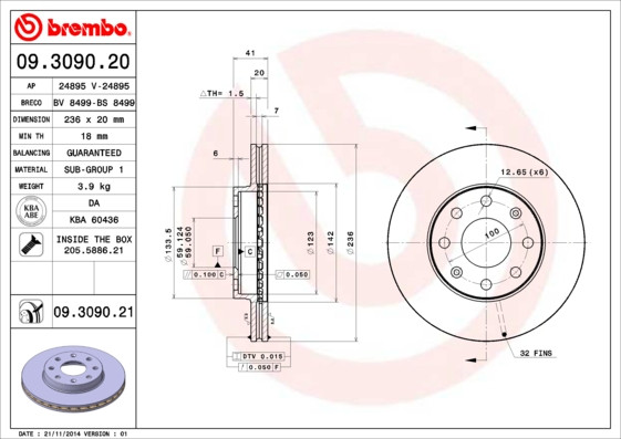 BREMBO Bremsscheibe