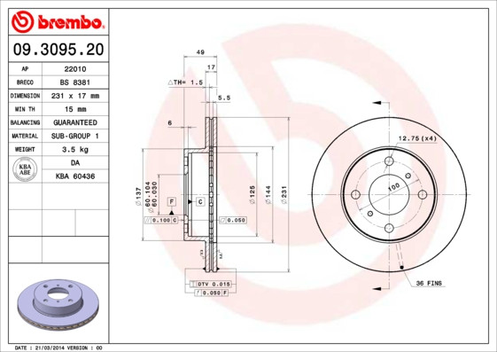 BREMBO Bremsscheibe