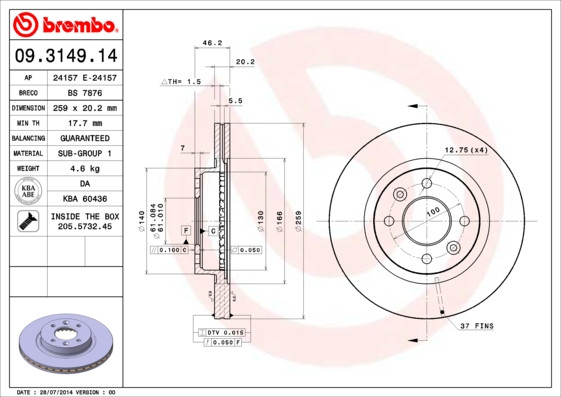 BREMBO Bremsscheibe