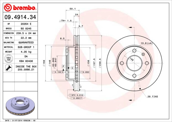 BREMBO Bremsscheibe