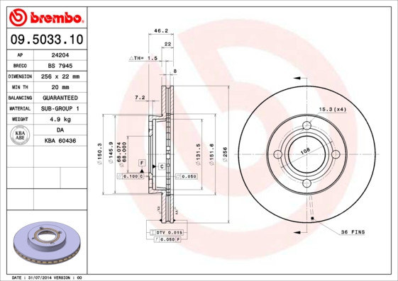 BREMBO Bremsscheibe