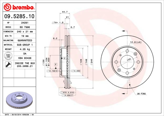 BREMBO Bremsscheibe