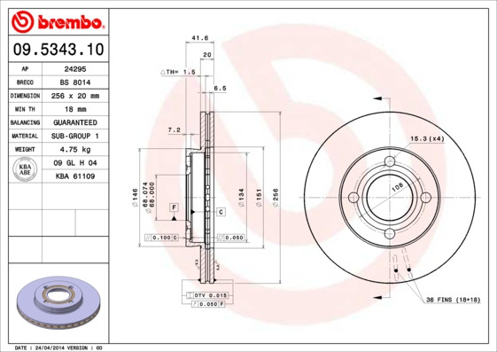 BREMBO Bremsscheibe