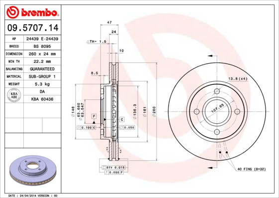 BREMBO Bremsscheibe