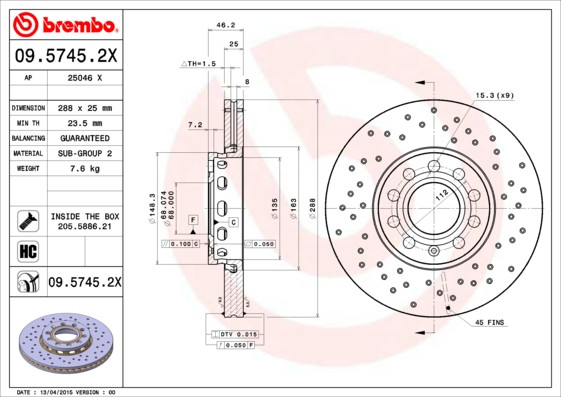 BREMBO Bremsscheibe