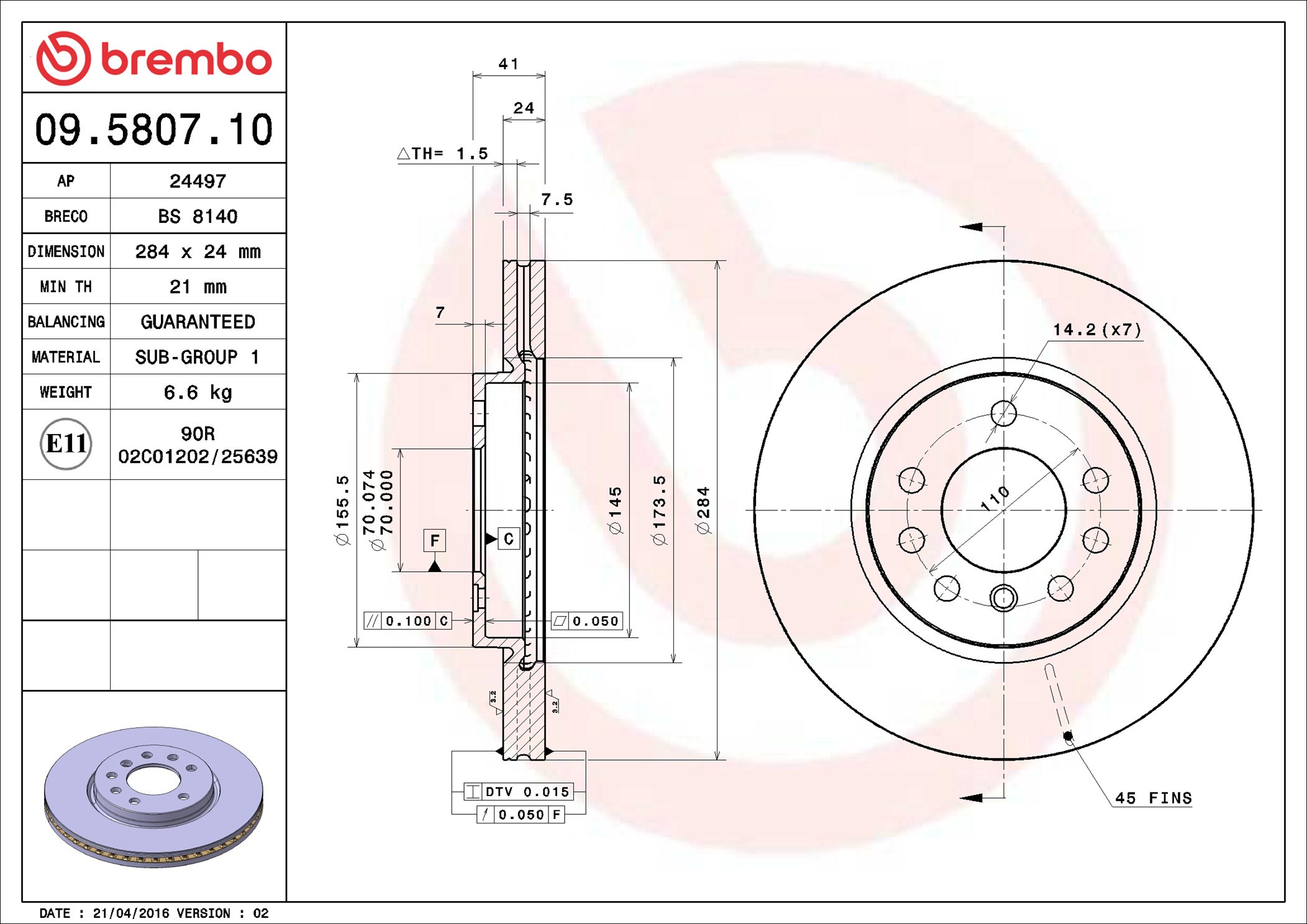 BREMBO Bremsscheibe