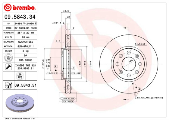 BREMBO Bremsscheibe