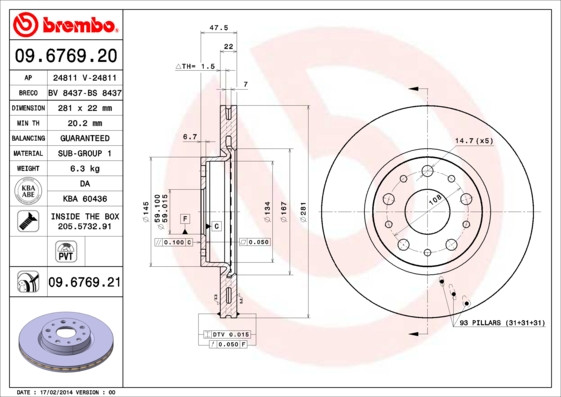 BREMBO Bremsscheibe