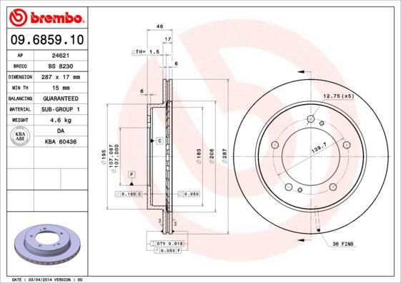 BREMBO Bremsscheibe