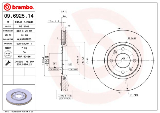 BREMBO Bremsscheibe