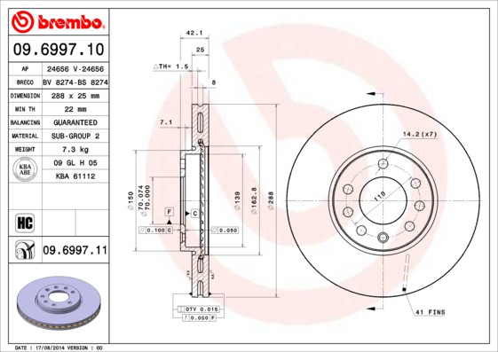 BREMBO Bremsscheibe