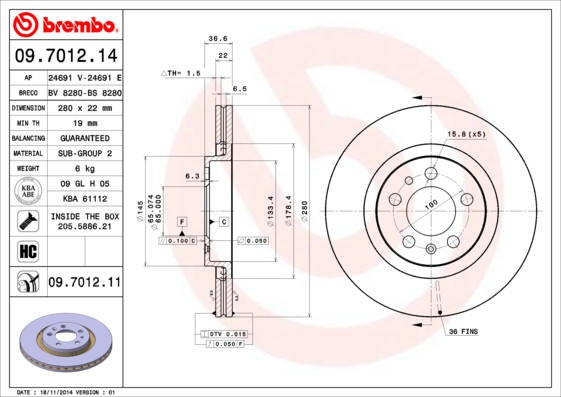 BREMBO Bremsscheibe