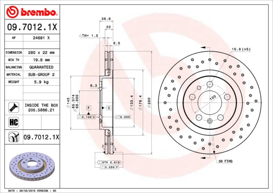 BREMBO Bremsscheibe