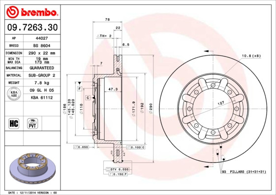 BREMBO Bremsscheibe