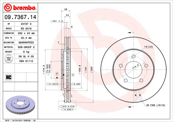 BREMBO Bremsscheibe