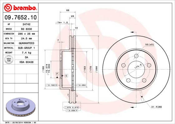 BREMBO Bremsscheibe