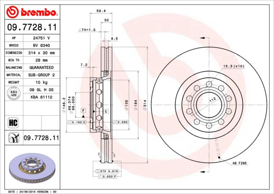 BREMBO Bremsscheibe