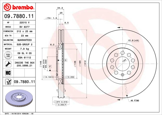 BREMBO Bremsscheibe