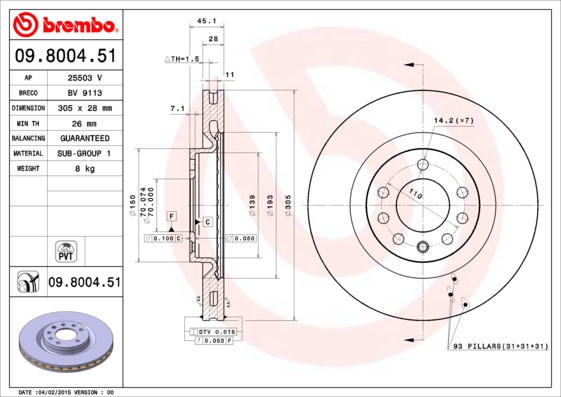 BREMBO Bremsscheibe