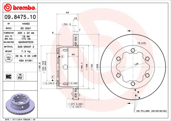 BREMBO Bremsscheibe