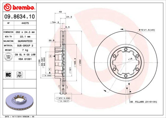 BREMBO Bremsscheibe
