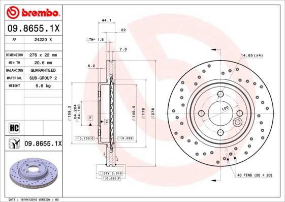 BREMBO Bremsscheibe