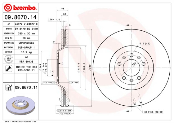 BREMBO Bremsscheibe