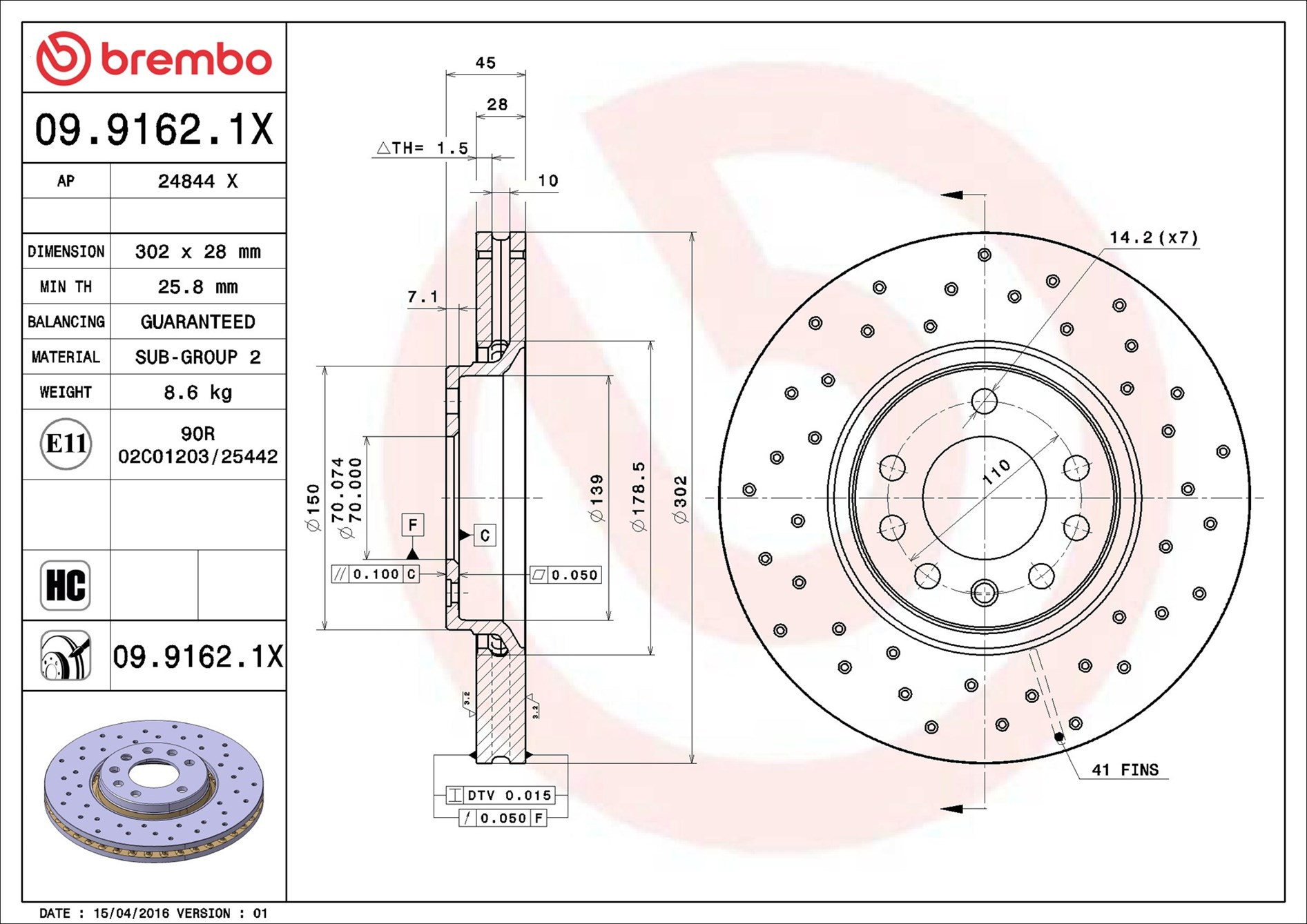 BREMBO Bremsscheibe