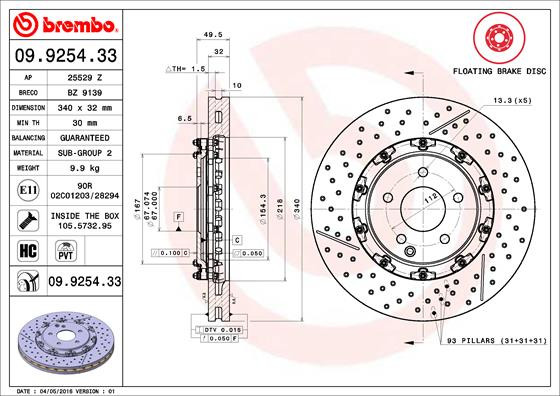BREMBO Bremsscheibe