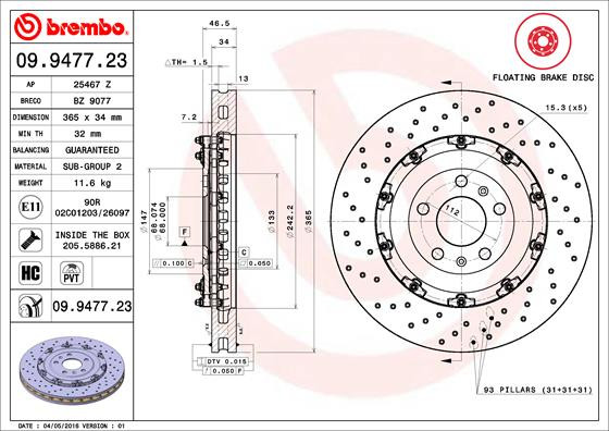 BREMBO Bremsscheibe