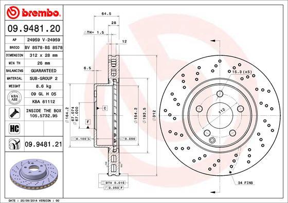BREMBO Bremsscheibe