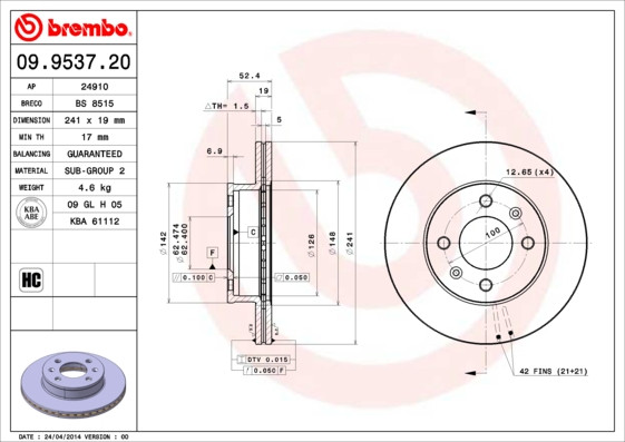 BREMBO Bremsscheibe