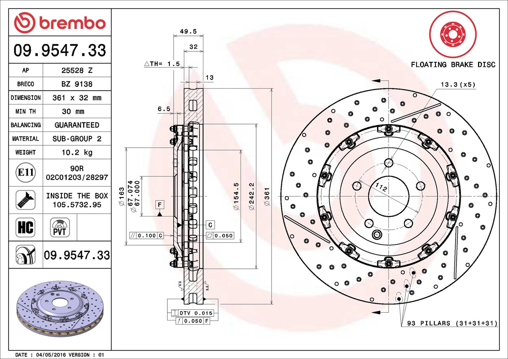 BREMBO Bremsscheibe