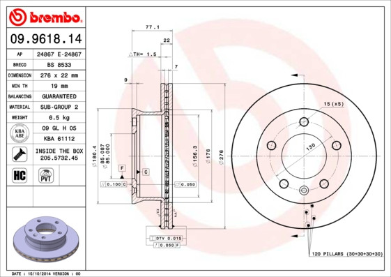 BREMBO Bremsscheibe
