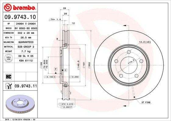BREMBO Bremsscheibe
