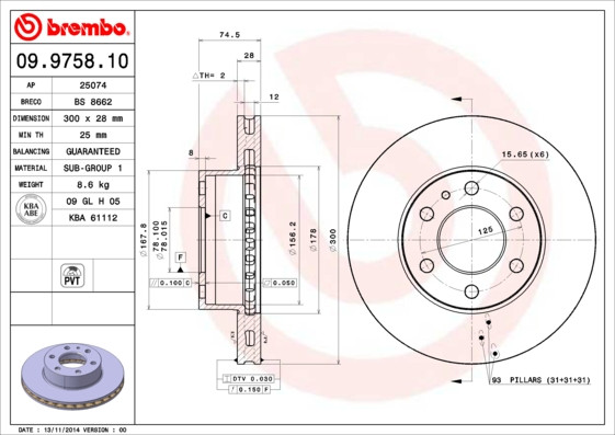 BREMBO Bremsscheibe