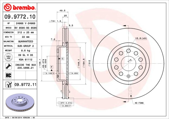 BREMBO Bremsscheibe
