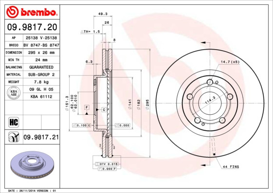 BREMBO Bremsscheibe