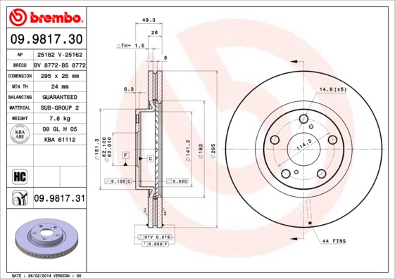 BREMBO Bremsscheibe