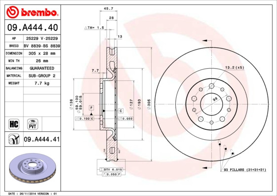 BREMBO Bremsscheibe