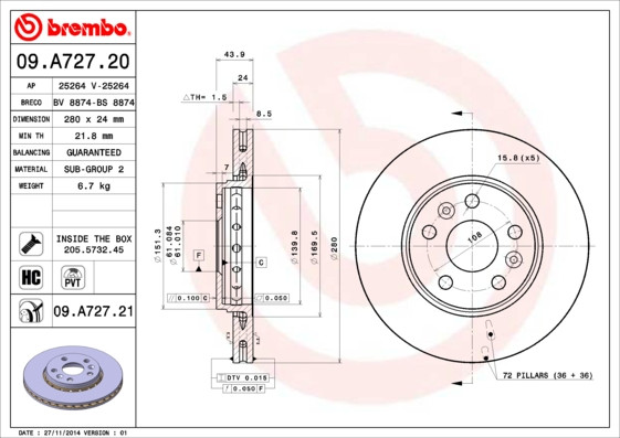 BREMBO Bremsscheibe
