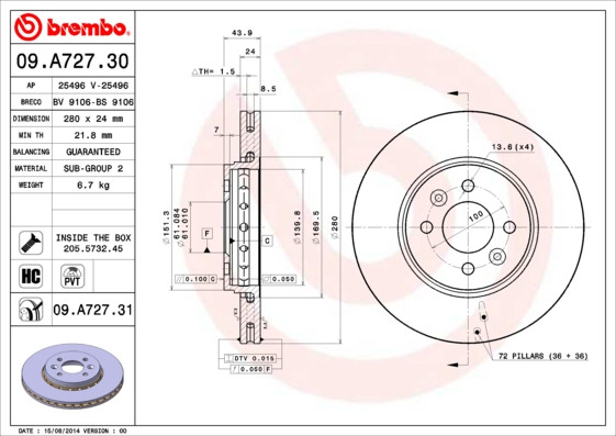 BREMBO Bremsscheibe