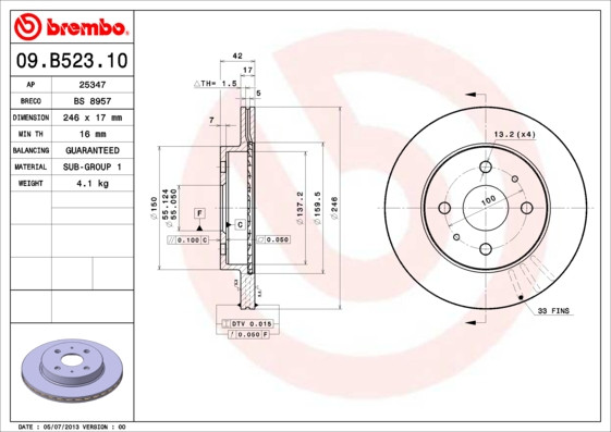 BREMBO Bremsscheibe