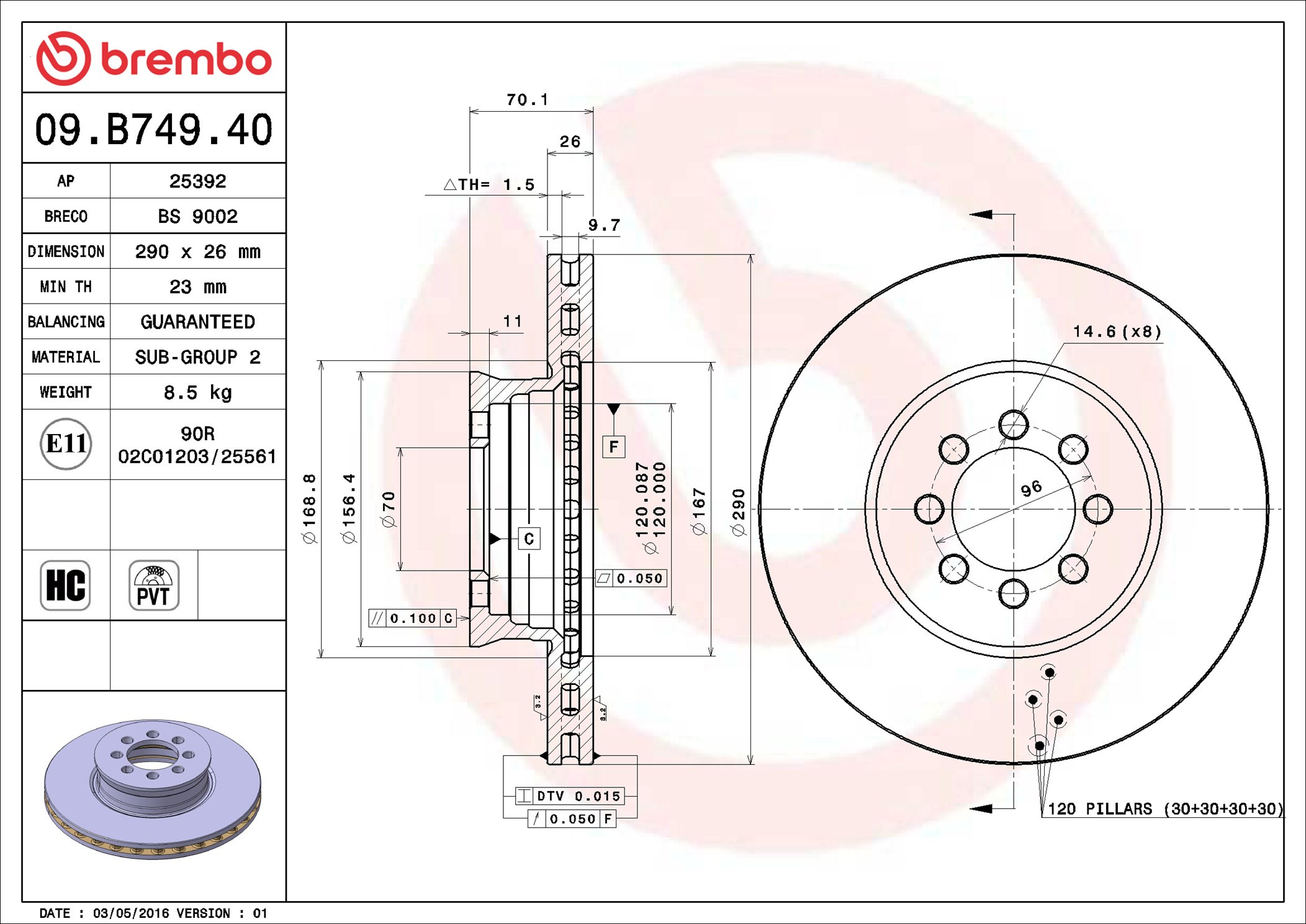 BREMBO Bremsscheibe