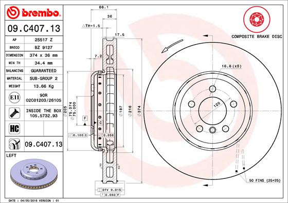 BREMBO Bremsscheibe