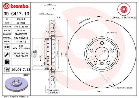 BREMBO Bremsscheibe