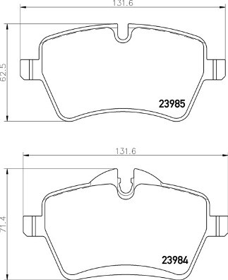 BREMBO Bremsbelagsatz, Scheibenbremse